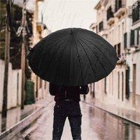 Nordara 24 Ribs Large Windproof Umbrella Black UK