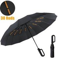 Nordara 105cm 30 Bones Windproof Automatic Folding Umbrella in Black