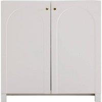 KORVIXA Wooden Sideboard Buffet White 2 Door Storage Cabinet | Size: 0.5m x 2m