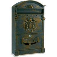 NESTLUNE Bronze VINTAGE OUTDOOR LOCKABLE LETTER POST BOX MAILBOX