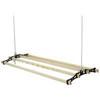 PAWNORA Clothes Airer Ceiling Pulley Rack Dryer in Natural