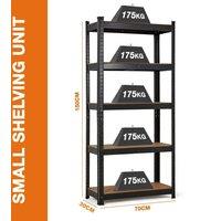 EONLION Black 5 TIER GARAGE SHELVES SHELVING UNIT RACKING | Size: 1000mm 2000mm