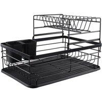 Kelvenix Double-layer Draining Bowl Rack in Black | Size: 10000mm x 520mm