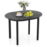 VOGREX 110cm Wooden Oval Dining Table 4-6 Seats in Grey