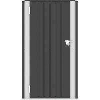 NESTLUNE BIRCHTREE Garden Shed Pent Roof 3X3FT Metal Outdoor Storage in Black | Size: 100 cm x 15 cm