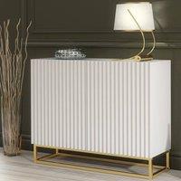 SPETLEK TV Unit TV Stand Sideboard Cabinet in White | Size: 0.6m2
