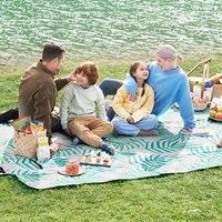 The Bazaarist Foldable Waterproof Picnic Mat Outdoor Blanket, Grey