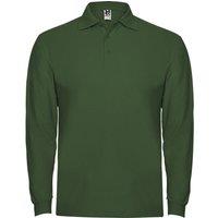ROLY Men's Estrella Long-Sleeved Polo Shirt in Bottle Green | Size: XL