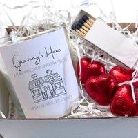 Aye Do Gifts Women's Personalised Granny's House Candle Gift Set | Grans, Nanas, Nonna in White