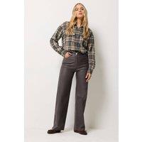 Long Tall Sally Women's Tall Coated Straight Leg Jeans in Chocolate | Size: 22L