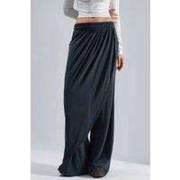Busem Women's Wide Leg Salwar Pants in Dark Grey | Size: Large
