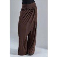 Busem Women's Wide Leg Salwar Pants in Light Brown | Size: Large