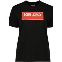 Kenzo Women's Paris Short Sleeve Crew Neck Regular Fit T-shirt in Black | Size: XS