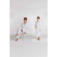 Lazy Linen Women's Pure Washed Linen Pyjama & Bathrobe in White | Size: Medium
