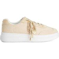 Dune London Women's 'Elenas' Suede Trainers in Natural | Size: 5