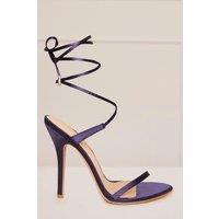 Chi Chi London Women's High Heel Lace Up Sandal in Navy | Size: 3