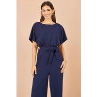 Yumi Women's Batwing Stretch Jumpsuit in Navy | Size: 12