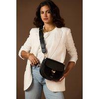 Luella Grey Women's 'Venetia' Saddle Crossbody in Black