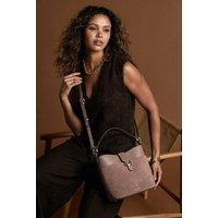 Luella Grey Women's 'Indra' Bucket Crossbody in Nude