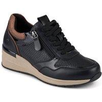 Pavers Women's Platform Lace-Up Trainers with Side Zip in Black | Size: 8