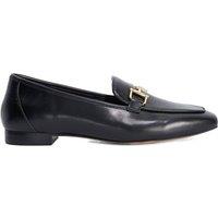 Dune London Women's Wide Fit 'Grained' Leather Loafers in Black | Size: 6