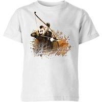Lord of the Rings Official The Legolas Kids' T-Shirt - 9-10 Years in White | Size: YL