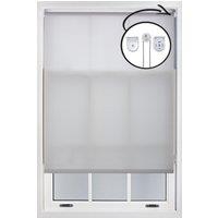 Furnished Grey Daylight Roller Blinds with Metal Fittings - Trimmable Window Shade | Size: 135 cm width x 210 cm drop