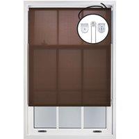 Furnished Mocha Brown Daylight Roller Blinds with Metal Fittings - Trimmable Window Shade in Chocolate | Size: 50 cm width x 165 cm drop