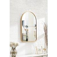Living and Home Contemporary Arched Wall Mirror in Gold