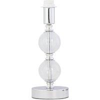 First Choice Lighting Chrome Two Ball Stick Table Lamp Base Only in Silver