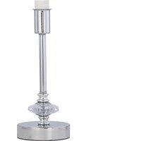 First Choice Lighting Chrome Jewelled Stick Table Lamp Base Only in Silver