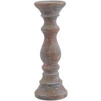 Hill Interiors Siena Column Candle Holder in Brown