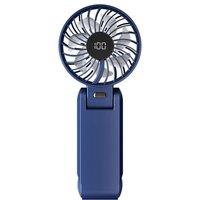 Quipulse Handheld Foldable Digital Fan in Blue
