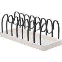 NESTLUNE Pot Lid Holder Plate Rack Pan Tray Organiser Kitchen in Black | Size: 100 cm x 15 cm