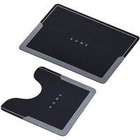 NESTLUNE 2 Piece Super Absorbent Bathroom Mat Hygienic Bath in Black