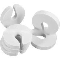SPETLEK 6 Pcs Anti-Pinch Door Stop Finger Guard Protector in White