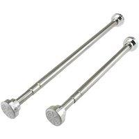 NESTLUNE Silver 85-140cm Duty Extendable Telescopic Shower Curtain