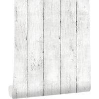 FLAVORA White 6M Wood Grain Wallpaper Self Adhesive | Size: 0.6m2