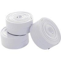 FLAVORA 3PCS Bathroom Self-Adhesive Caulk Strip Sealant Tape in White | Size: 10000mm x 520mm