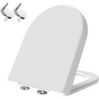 PAWNORA D Shape Toilet Seat in White