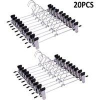 EONLION 20PCS Metal Clip Hangers Stainless Steel Non-Slip in Silver | Size: 100 cm