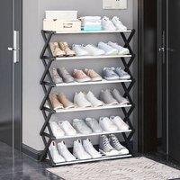 EONLION 6TIERS SHOE RACK STAND COMPACT SPACE SAVING in Black | Size: 500mm