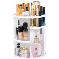 Kelvenix Makeup Organizer - Perfume & Cosmetics Storage Rack Display in White