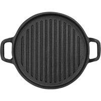 Kelvenix 31cm Cast Iron Griddle Frying Pan Grill in Black | Size: 0.6m2