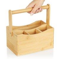 Kelvenix Bamboo 4 Compartment Cutlery in Brown | Size: 0.6m2