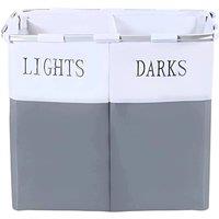 Kelvenix Laundry Basket Hamper Light & Dark in Grey | Size: 0.6m2