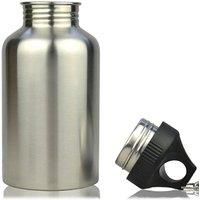 NESTLUNE 1PC 2L Stainless Steel Large Mouth Water Drink Bottle Kettle in Silver | Size: 100 cm x 15 cm