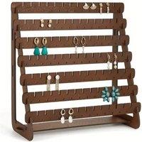 FLAVORA Brown Retro Wooden Earring Holder Earring Display Stand | Size: 500mm