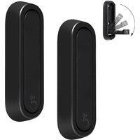 FLAVORA Black (2PCS/SET) Folding Wall Hooks Wall Mount Clothes Hanger | Size: 500mm