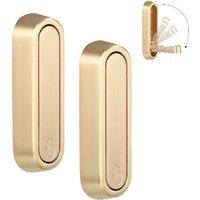 FLAVORA Gold (2PCS/SET) Folding Wall Hooks Wall Mount Clothes Hanger | Size: 500mm